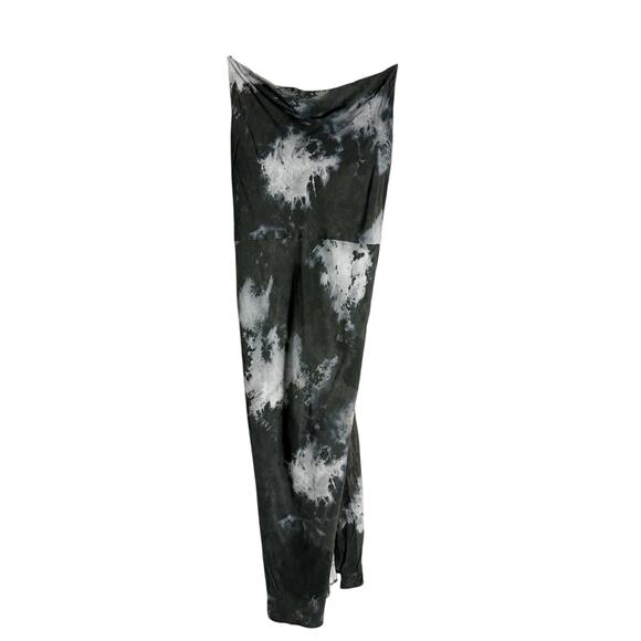 Samsoe Applesi Dark Blue Moody Tie Dye Cowl Neck Long Viscose Slip Dress S - Picture 6 of 14